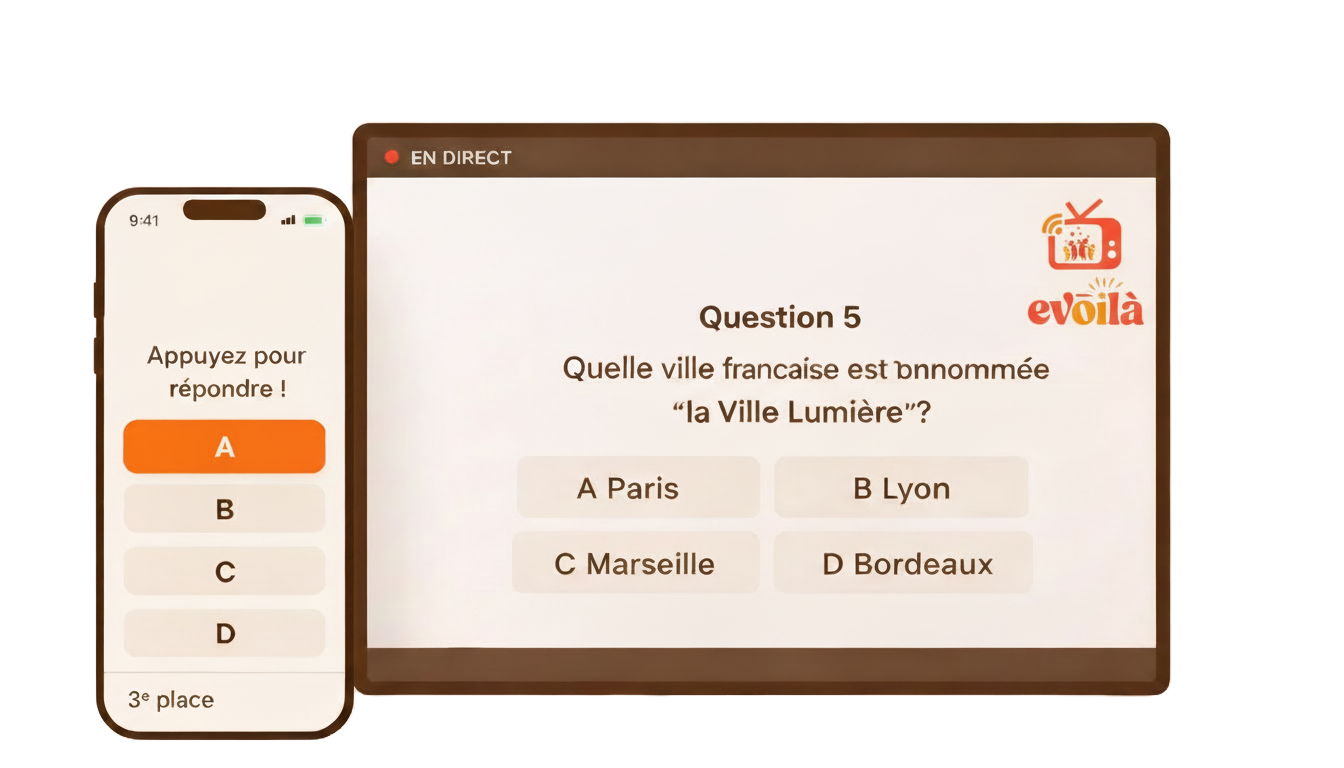 Evoilà on multiple devices - TV, tablet, and mobile